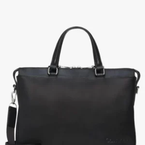 Túi Calvin Klein Nam 46209953 Refined Leather Slim Briefcase
