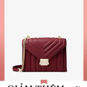 Túi xách Michael Kors màu đỏ mận mã 30F8TXIL3T- WHITNEY LG SHLDR LEATHER- DK BERRY