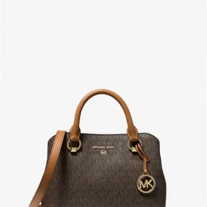 Túi Michael Kors đeo chéo size trung màu nâu logo 30S2G7ES1B Edith Crossbody Brow Satchel
