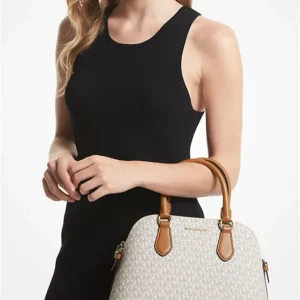 Túi hến Michael Kors size lớn 30S3G6VS2B Veronica Md Dome Satchel Vanilla Large Bag