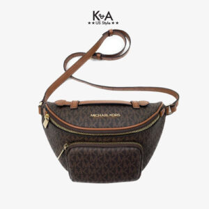 Túi bao tử Michael Kors authentic Usa cho nữ Erin 35F0GERN1B XS WAIST PACK XBODY,  túi xách Michael Kors cao cấp đeo chéo, túi xách MK chính hãng đeo chéo màu nâu logo dạo phố, giỏ xách MK chính hãng, giỏ xách MK hàng hiệu.