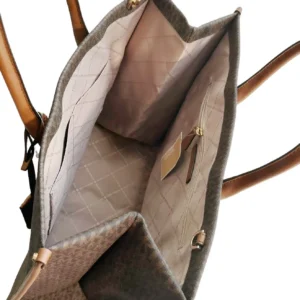 Túi Xách Michael Kors Mirella Medium EW Brown Tote Leather Satchel Shoulder Bag