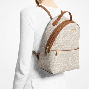 Combo Balo Michael Kors 30F2G9VB2B Valerie Medium Backpack Và Ví Michael Kors 35F8GTVW0B Jet Set Travel Double Zip Vanilla Wallet