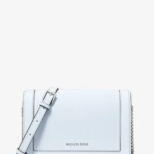 Túi Michael Kors 32S2SJ6C7L Jet Set Large Saffiano Leather Crossbody Bag - xanh lợt (blue) - medium