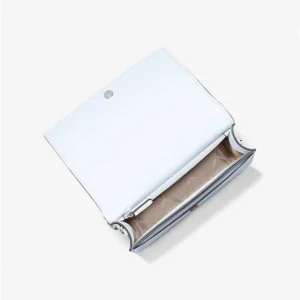 Túi Michael Kors 32S2SJ6C7L Jet Set Large Saffiano Leather Crossbody Bag - xanh lợt (blue) - medium