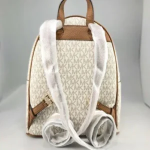 Ba lô Michael Kors cho nữ chính hãng Abbey Studded Vanilla Backpack, balo MK hàng hiệu chính hãng giành cho nữ, balo MK authentic màu trắng, balo michael kors size trung , balo michael kors chính hãng authentic, balo MK chính hãng màu trắng giành cho nữ