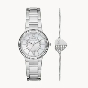 Đồng hồ Michael Kors MK1033 Stainless Steel Watch and Bracelet Gift Set