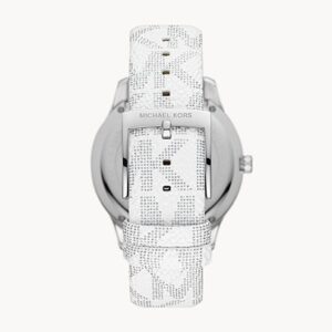 Đồng hồ Michael Kors MK6998 Runway Three-Hand White Metallic PVC Watch