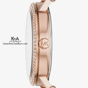 Đồng hồ Michael Kors nữ loại to Norie Pave Rose Gold Tone Watch