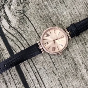 Đồng hồ Michael Kors nữ dây da đen MK 2766