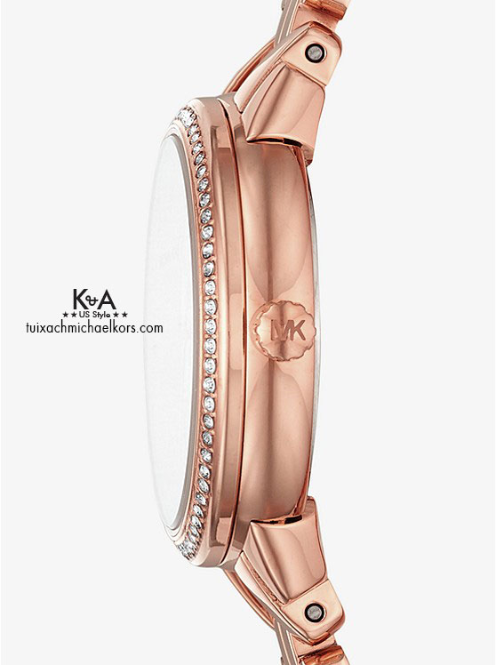 Đồng hồ Michael Kors nữ xách tay Mỹ Mini Alie Rose Tone Watch 