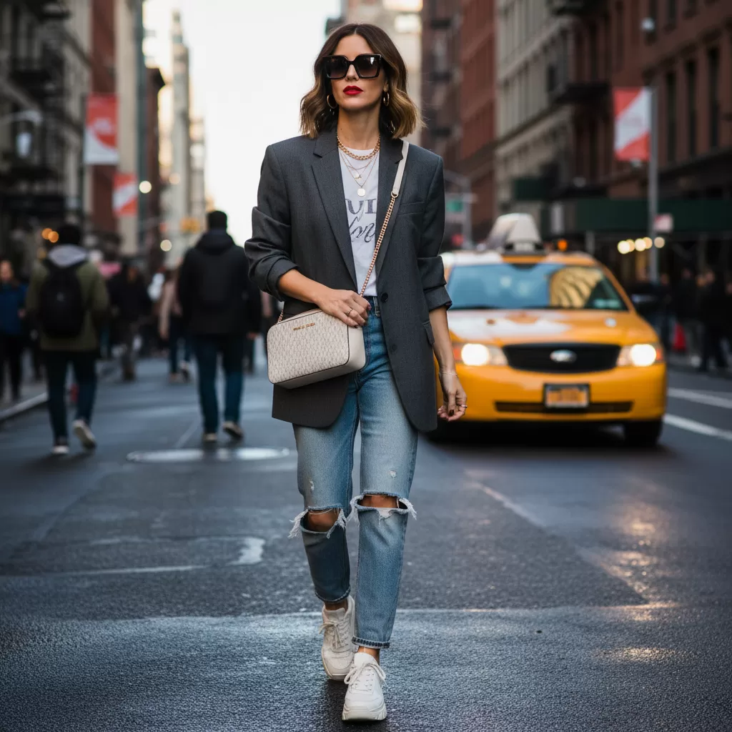 Túi đeo chéo Michael Kors dễ dàng biến hóa cùng phong cách dạo phố năng động