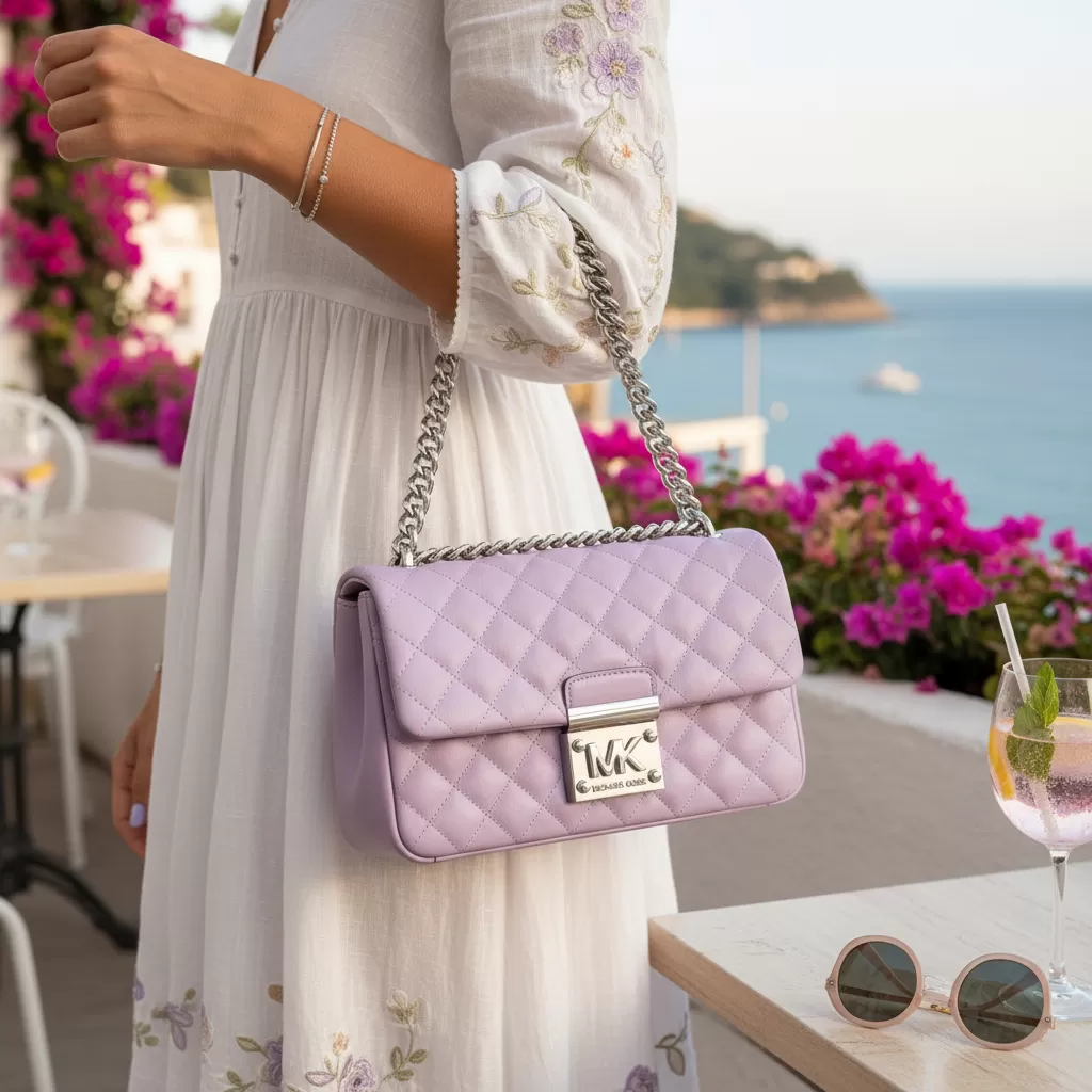 Sắc xanh Digital Lavender mang lại vẻ đẹp thanh lịch và hiện đại cho các mẫu túi Michael Kors