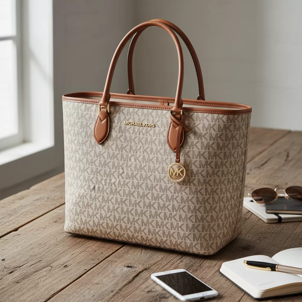 gemini_image_1770833147 Túi Michael Kors chất liệu PVC đặc trưng cần được vệ sinh đúng cách để duy trì vẻ đẹp