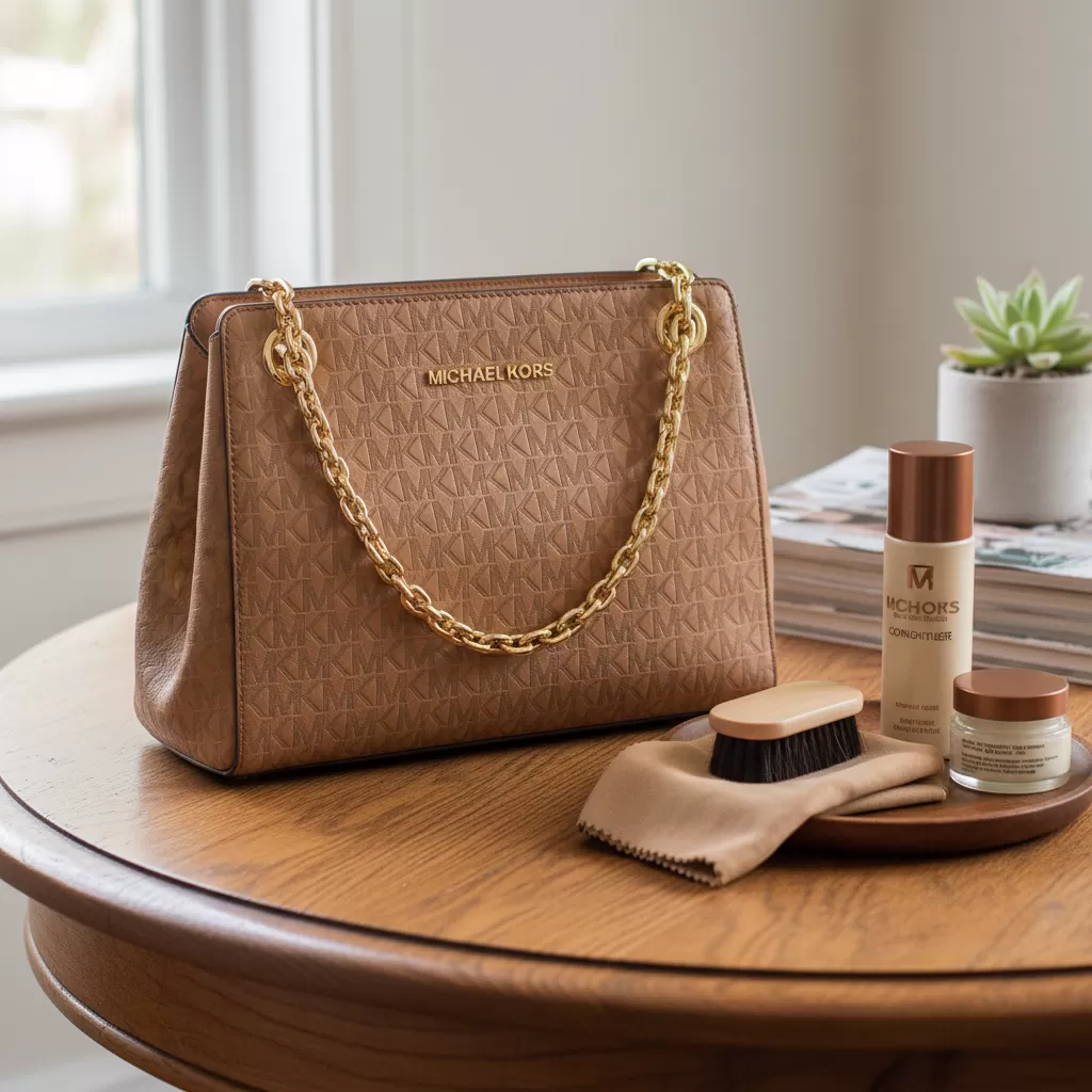 gemini_image_1770833454 Chăm sóc túi Michael Kors đúng cách giúp duy trì vẻ đẹp sang trọng và độ bền của chất liệu da thật