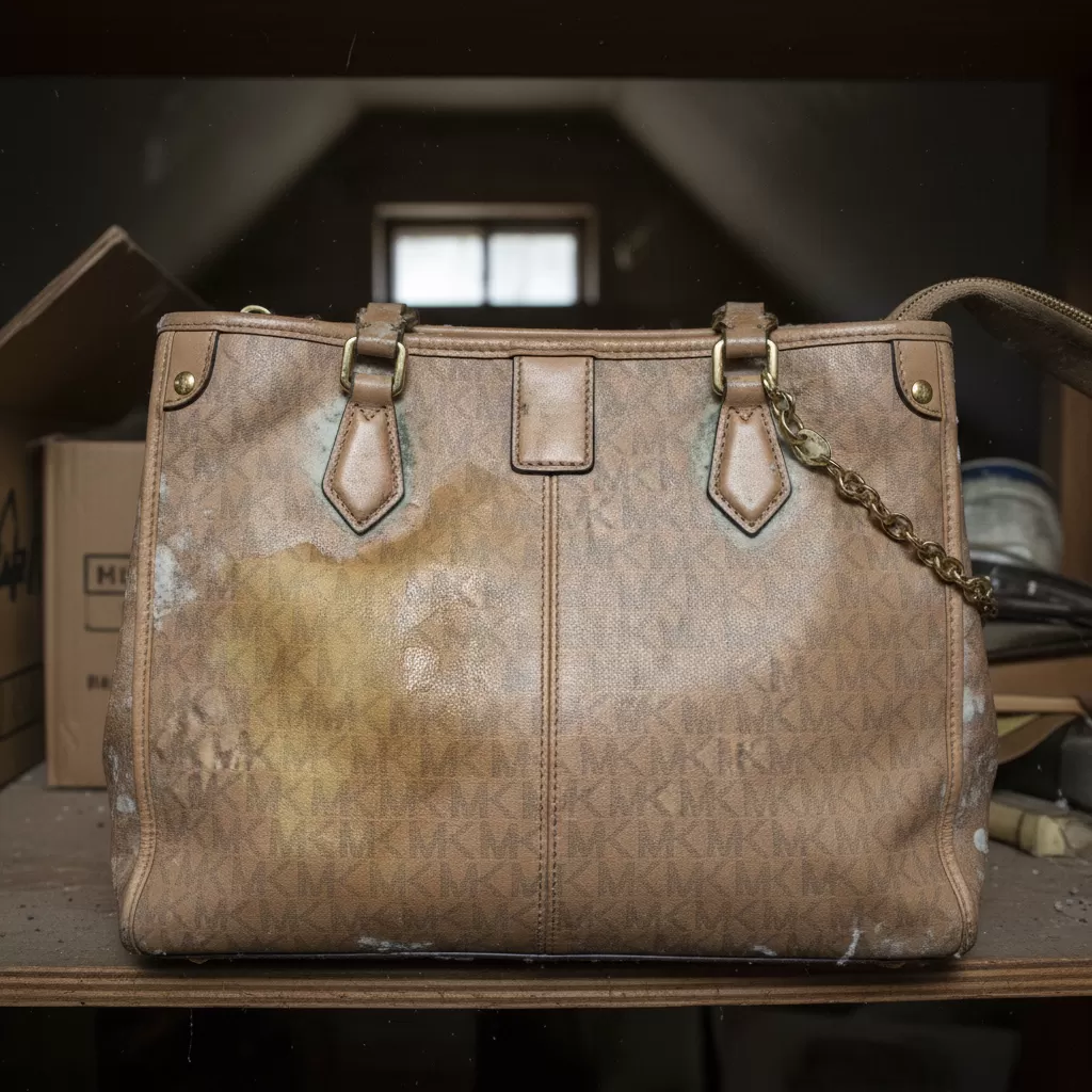 gemini_image_1770833636 Tình trạng túi Michael Kors bị mốc và ố vàng gây mất thẩm mỹ và giảm giá trị sản phẩm