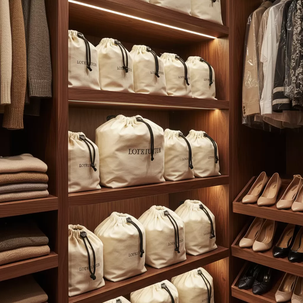 gemini_image_1770834079 Sử dụng túi vải và bảo quản nơi khô ráo là cách tốt nhất để duy trì tuổi thọ túi xách