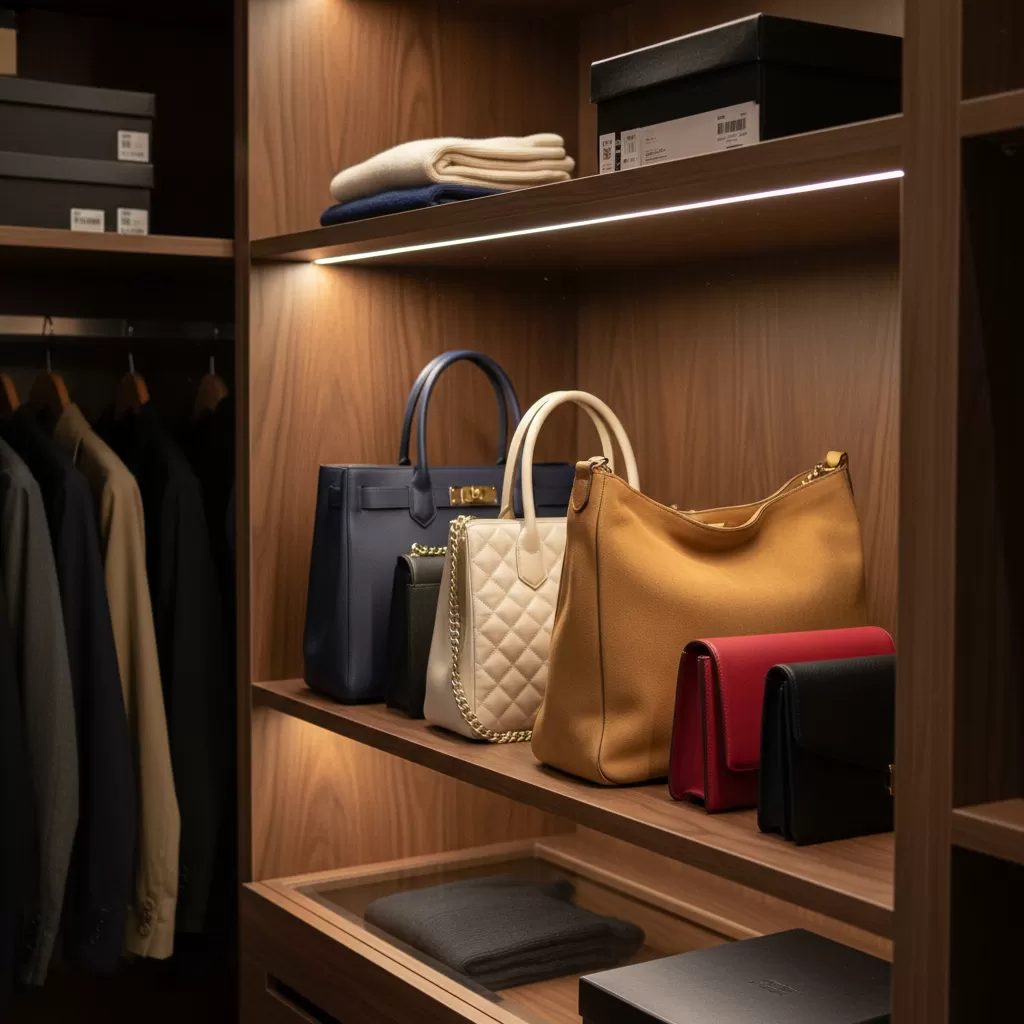 Sắp xếp túi có khoảng cách giúp ngăn ngừa hiện tượng nhiễm màu và trầy xước