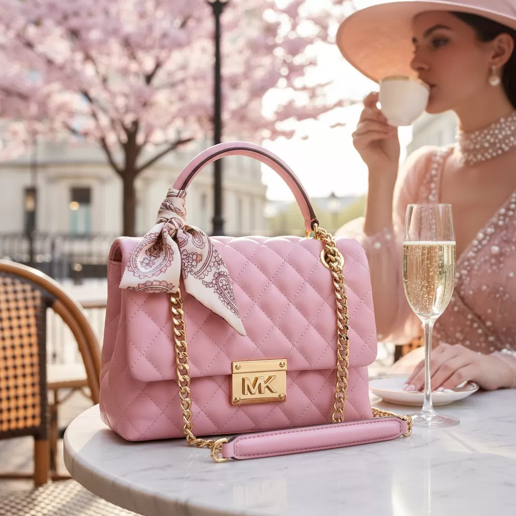 Túi Michael Kors với tông màu hồng pastel dịu dàng cho phong cách tiểu thư