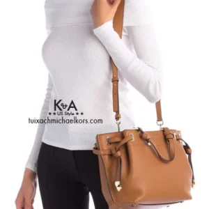 Túi xách Michael Kors nữ hàng hiệu Greta Leather Satchel