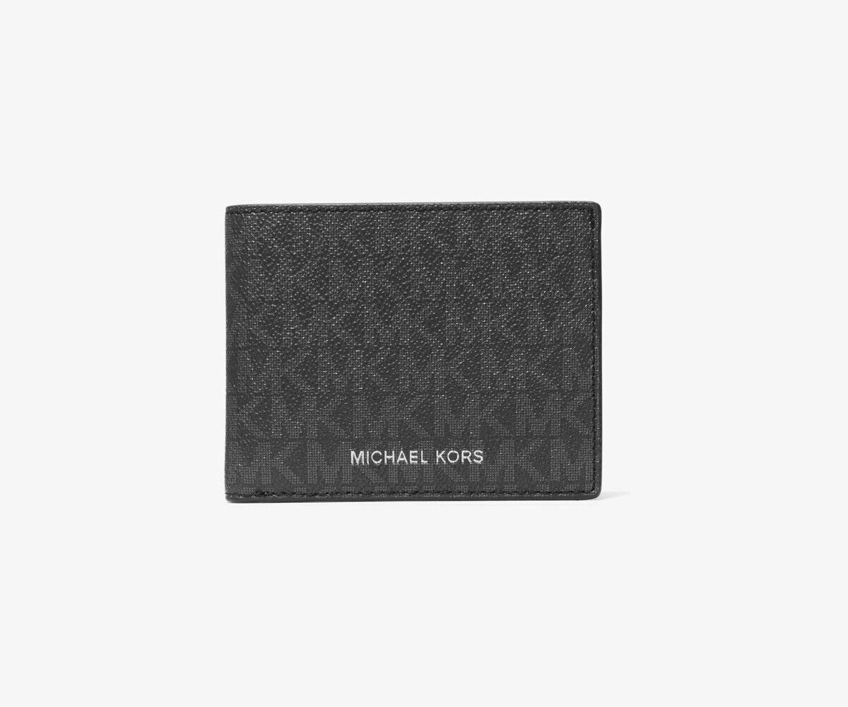 Set dây Nịt Và Ví Nam Michael Kors 36U1LGFY7B Gift Belt Billfold Wallet Black