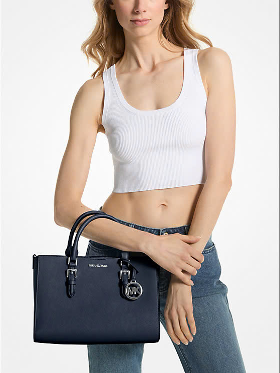 Túi Michael Kors 35R4SCFS2L Charlotte Bag Md 3in1 Satchel Leather Navy