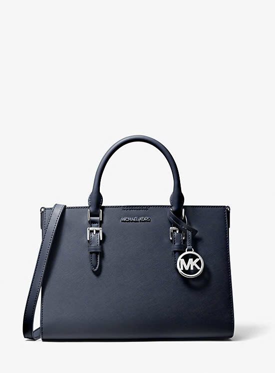 Túi Michael Kors 35R4SCFS2L Charlotte Bag Md 3in1 Satchel Leather Navy