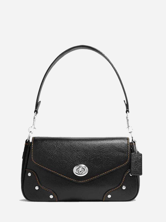 Túi Michael Kors mini kẹp nách 35R3G4CC5L Cora Zip Pouchette Black