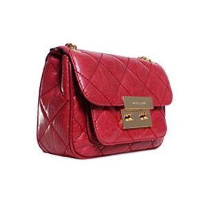 Túi xách Michael Kors hàng hiệu đeo chéo Sloan Small Quilted Shoulder Flap Leather Chili Bag, túi xách MK hàng hiệu đeo chéo minisize, túi xách MK hàng hiệu chính hãng dự tiệc, túi xách MK hàng hiệu màu đỏ, túi xách MK chính hãng authentic giành cho nữ