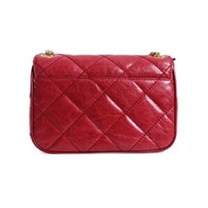 Túi xách Michael Kors hàng hiệu đeo chéo Sloan Small Quilted Shoulder Flap Leather Chili Bag, túi xách MK hàng hiệu đeo chéo minisize, túi xách MK hàng hiệu chính hãng dự tiệc, túi xách MK hàng hiệu màu đỏ, túi xách MK chính hãng authentic giành cho nữ