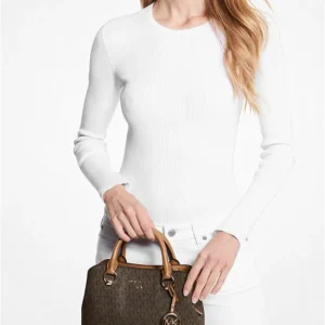 Túi Michael Kors 30S2G7ES1B Edith Small Logo Satchel - nâu logo - medium