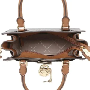 Túi Michael Kors Đeo Chéo 35F1GHMS1B Hamilton SM Satchel Brown Small Bag