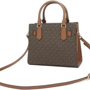 Túi Michael Kors Đeo Chéo 35F1GHMS1B Hamilton SM Satchel Brown Small Bag