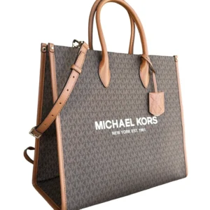 Túi Xách Michael Kors Mirella Medium EW Brown Tote Leather Satchel Shoulder Bag