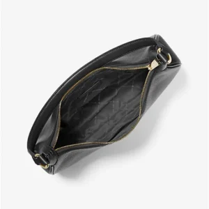 Túi Michael Kors Đeo Chéo Màu Đen Cora Large Pebbled Leather Shoulder Bag