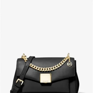 Túi Michael Kors đeo chéo size trung màu đen 35T0GXPL2O Lita Medium Leather Crossbody Bag