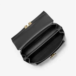 Túi Michael Kors đeo chéo size trung màu đen 35T0GXPL2O Lita Medium Leather Crossbody Bag