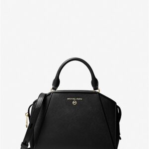 Túi Xách Michalel Kors Màu đen Đeo Chéo Size Trung 30F1G9CS1L Cleo SM Satchel Leather Black