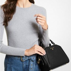 Túi Xách Michalel Kors Màu đen Đeo Chéo Size Trung 30F1G9CS1L Cleo SM Satchel Leather Black