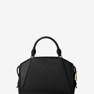 Túi Xách Michalel Kors Màu đen Đeo Chéo Size Trung 30F1G9CS1L Cleo SM Satchel Leather Black