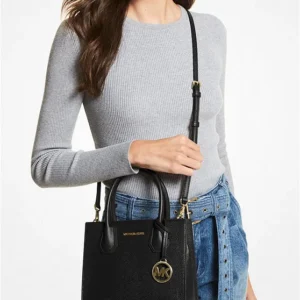 Túi Xách Michael Kors Màu Đen Đeo Chéo Size Trung 35S1GM9M2L Mercer Medium Messenger Leather Black