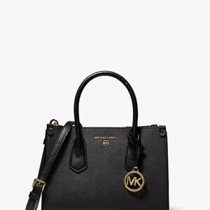 Túi Xách Michael Kors Màu Đen Đeo Chéo Size Trung 38F1C7MS1L Maple Small Satchel Bag Black