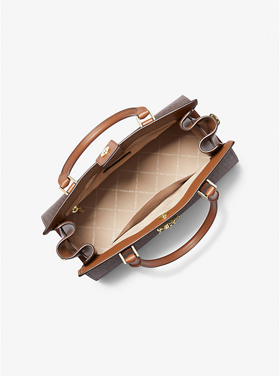 Túi Michael Kors Màu Nâu 35F1GHMS2B Hamilton Md Satchel Brown