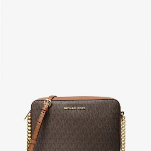 Túi Xách Michael Kors Màu Nâu Đeo Chéo 35F8GTTC3B Jet Set Item LG EW Crossbody