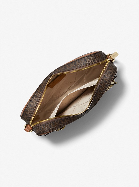 Túi Xách Michael Kors Màu Nâu Đeo Chéo 35S1GTTC9B Jet Set Large Logo Crossbody Bag