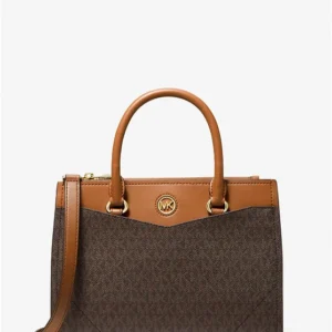 Túi xách Michael Kors Màu Nâu Đeo Chéo Size Trung 30T2GZTS2B Everly MD Satchel Brown