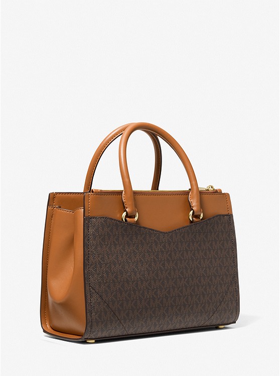 Túi xách Michael Kors Màu Nâu Đeo Chéo Size Trung 30T2GZTS2B Everly MD Satchel Brown.