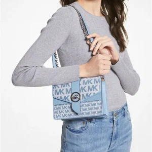 Túi Xách Michael Kors Màu xanh Đeo Chéo 35T2SGRC5I Greenwich Small Convertible Crossbody