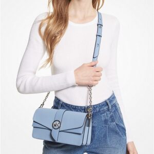 Túi Xách Michael Kors Màu Xanh Đeo Chéo Size Trung 30T2SGRL1L Greenwich Chambray
