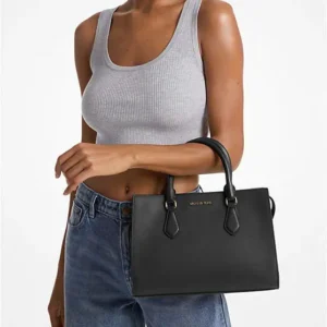 Túi Michael Kors Sheila 35S3G6HS2L Md Cz Satchel Non-Lthr Vegen Material Black